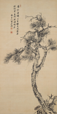 Old Pine and Mushroom of Longevity Image