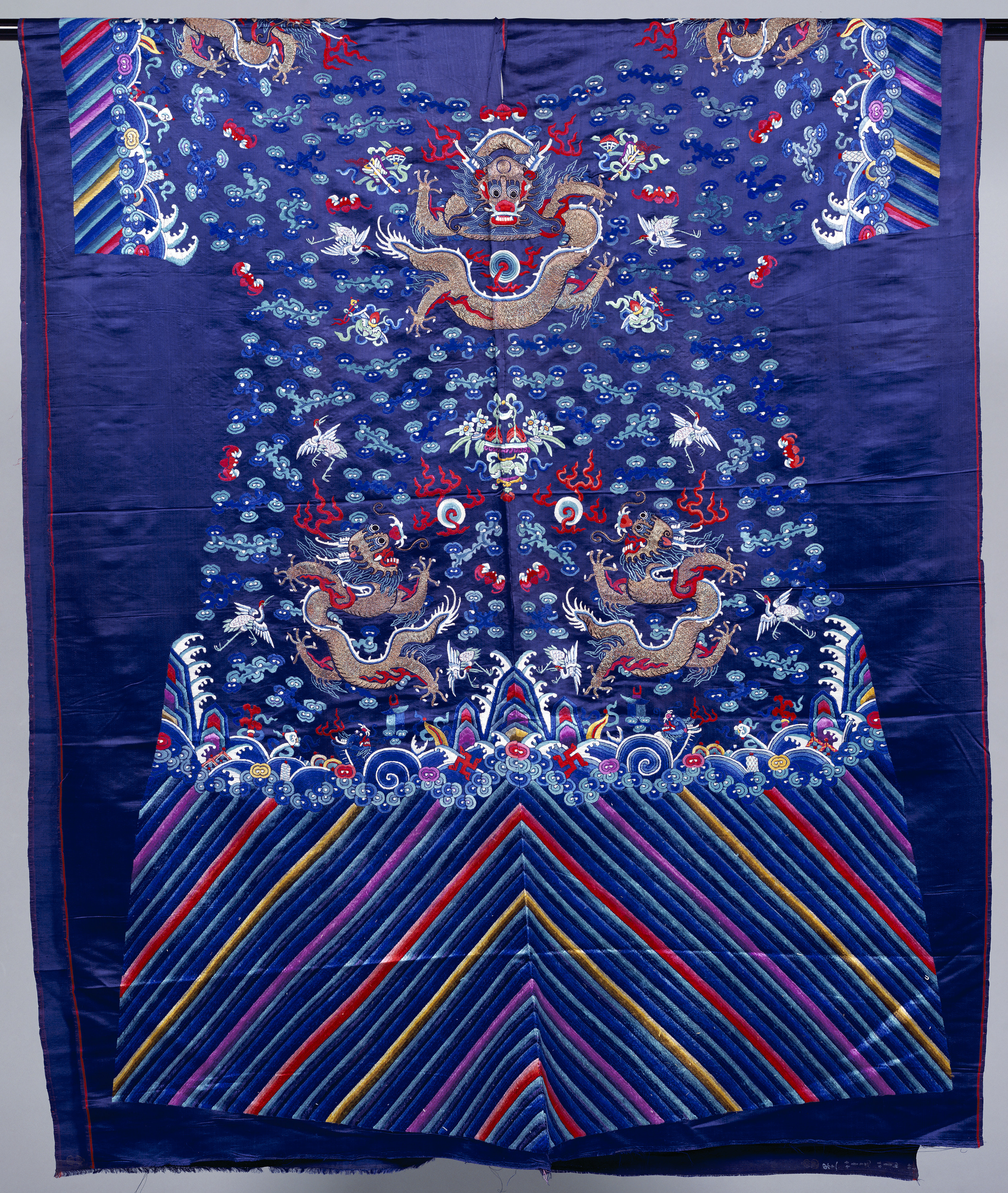 龍袍 青地刺繍（未仕立て） Image