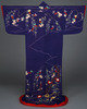 Kaidori (Uchikake, Formal Outer Robe) with Willows, Cherry Blossoms, and Wild Pinks in Embroidery on Image