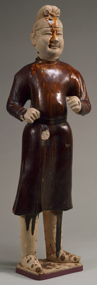 Standing Male Figurines with Brown Glaze Image