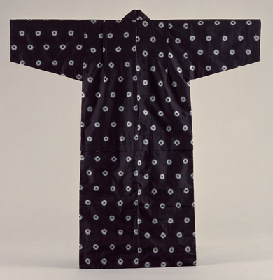 Kimono with Small Rings on Dark Blue Ground Image