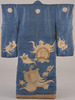 Furisode (Long-Sleeved Kimono) with Tortoises on Dark Blue Ground Image