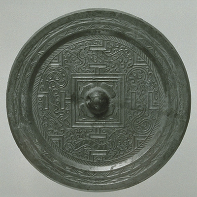 Mirror with TLV Pattern and Four Gods Image