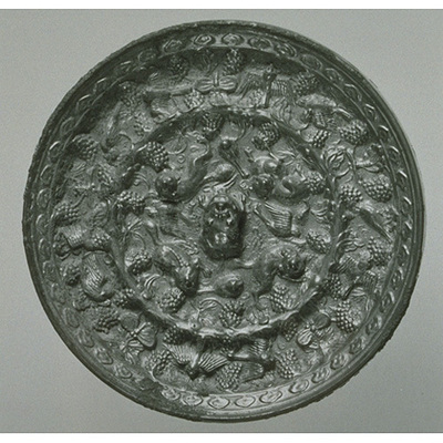 Mirror with Animals and Grape Vines Image