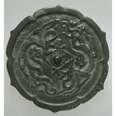 Six-cusped Mirror with a Pair of Dragons Image