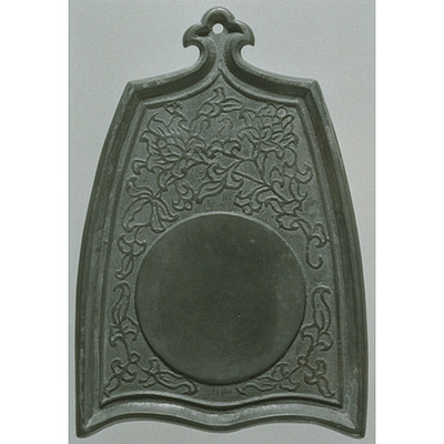 Bell-Shaped Mirror with Auspicious Flowers Image