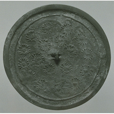 Mirror with Chrysanthemums Image