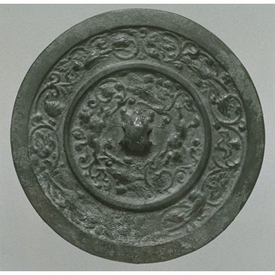 Mirror with Birds, Animals, and Honeysuckle Image