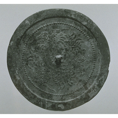 Mirror with Hosoge Floral Pattern Image