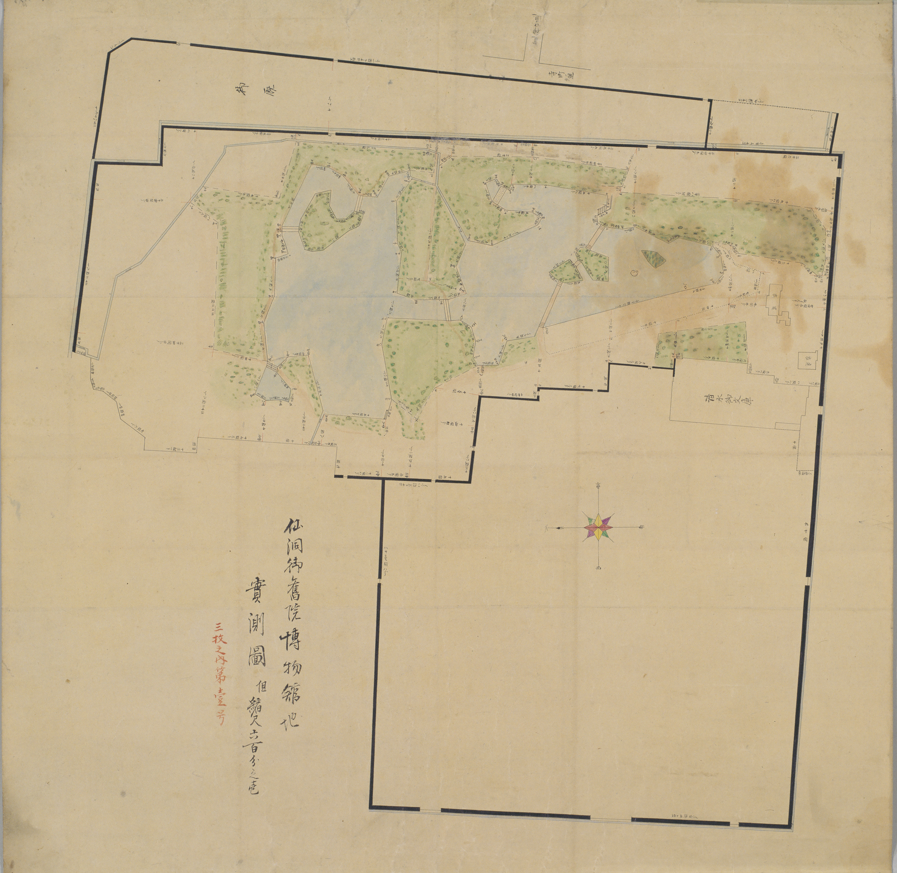 旧院御庭並博物館建築図 画像