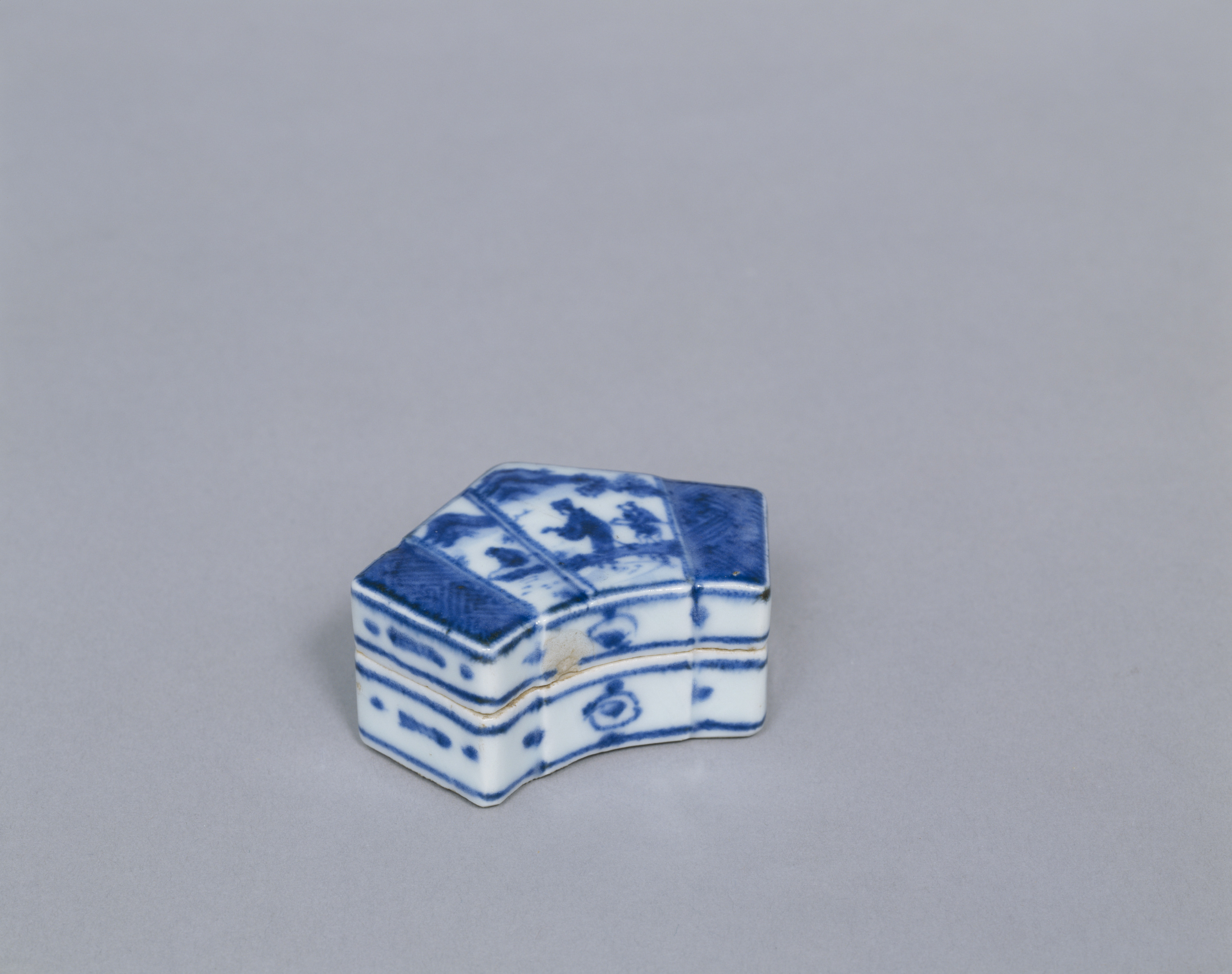 染付結文香合 画像