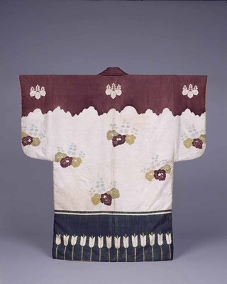 Dobuku Coat with Paulownias and Arrows in Tsujigahana (Stitch-Resist ...