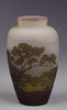 Vase with Evening Landscape on White Ground Image