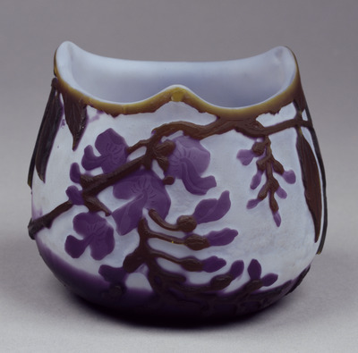 Bowl with Purple Wisteria on White Ground Image