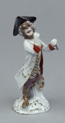 Musical Monkey in Overglaze Enamels (Meissen Ware) Image