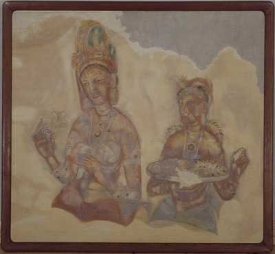 Apsaras (Celestial Beings), Reproduction of the Sigiriya Frescoes, Sri Lanka Image