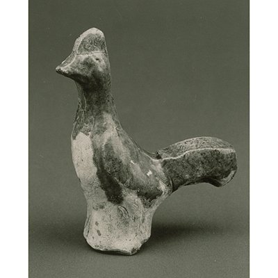 Figurine of Chicken with Brown Glaze Image