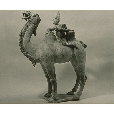 Figurine of Barbarian Camel Rider with Three-color Glaze Image