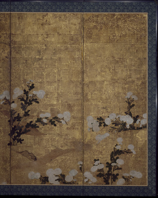 Kikujido and Chrysanthemums Image