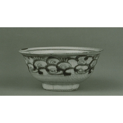 Jingdezhen Bowl with Clouds in Underglaze Blue Image