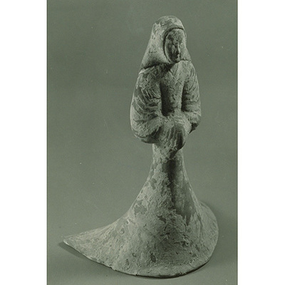 Figurine of Standing Woman in Gray Earthenware Image