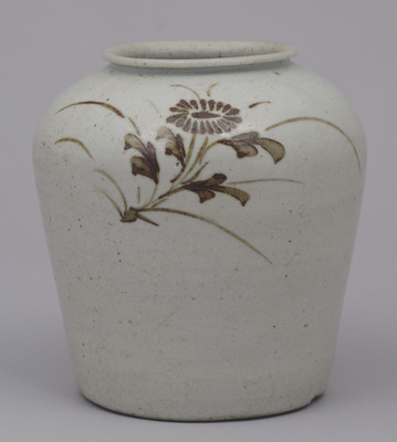 Jar with Chrysanthemums in Underglaze Iron Brown Image