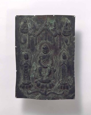 Buddhist Triad Relief Image