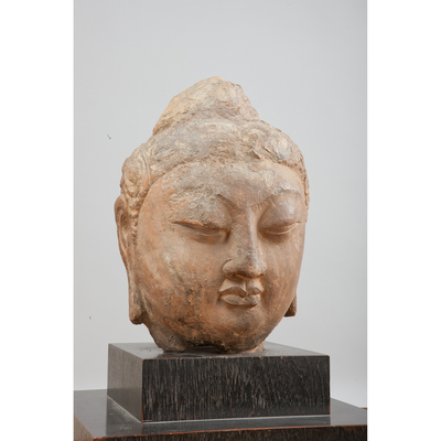 Head of Buddha from the Longmen Grottoes Image