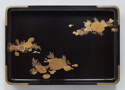 Ceremonial Tray with Shells in Makie (Ceremonial Furnishing of the Inagaki Household) Image