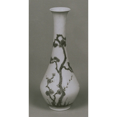 Vase with Pine, Bamboo, and Plum Blossoms in Underglaze Blue Image