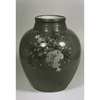 Vase with Three Fruits in Underglaze Blue on Pear-Skin Ground Image