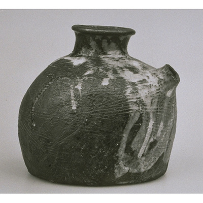 Spouted Jar with Brush Mark (Shodai Ware) Image