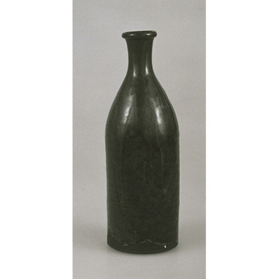 Sake Decanter in Blackish Brown Glaze (Miyabe Ware) Image