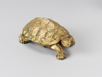 Turtle in Iron Glaze and Gold Enamel Image