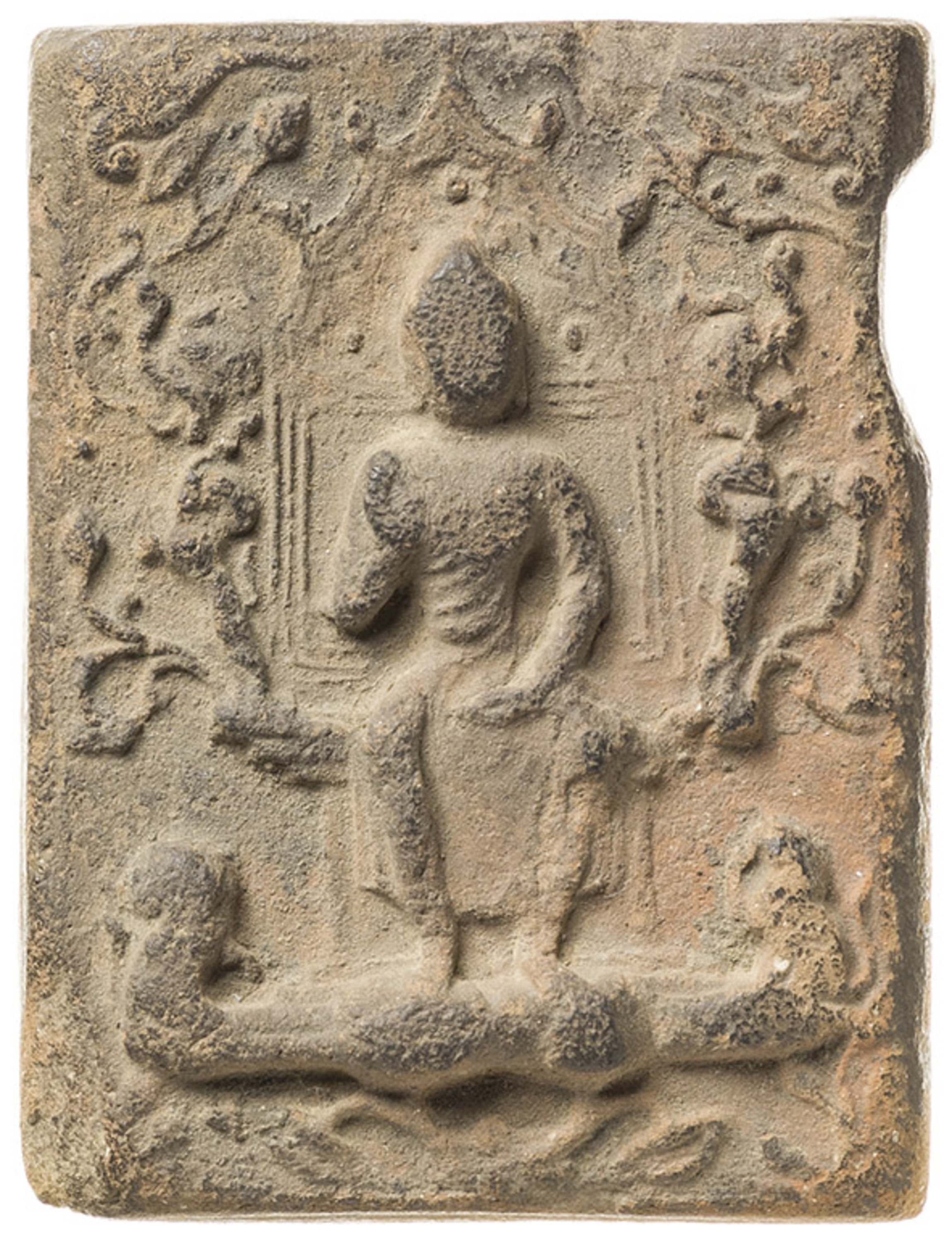 壺坂寺出土 方形独尊磚仏 Image