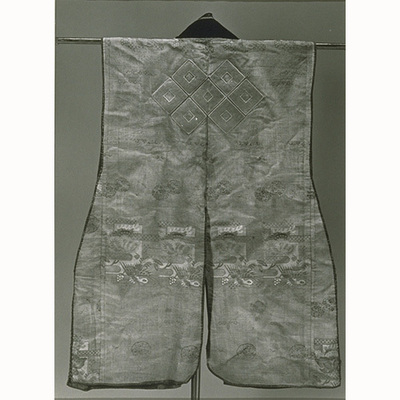 Jinbaori (Armor Coat) with Auspicious Flowers in the Mist, Phoenixes, Floral Roundels on Whitish Brown Ground Image