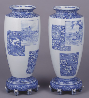 Vase with Paintings in Underglaze Blue Image