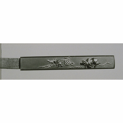 Knife (Kozuka) with Ox-herding Boy in High Relief Carving, Signed "Goto Mitsuyoshi Image