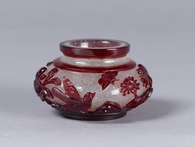 Small Jar with Flowers; Qianlong Reign Mark Image