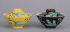 Lidded Tea Cup with Pines and Arabesques in Yellow Cochin-China Glaze (Eiraku Zengoro Ceramic Ware from the Konoike Family) Image