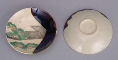 Small Plates with Korin Design in Polychrome Overglaze Enamels (Eiraku Zengoro Ceramic Ware from the Konoike Family) Image