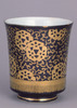 Hot Water Cups with Scattered Pine Crests and Arabesques in Gold on Black Ground (Eiraku Zengoro Ceramic Ware from the Konoike Family) Image