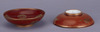 Dishes with Scattered Pine Crests in Gold on Red Ground (Eiraku Zengoro Ceramic Ware from the Konoike Family) Image