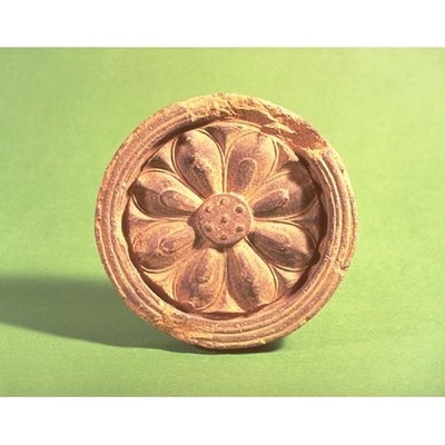 Round Eaves Tile with Simple Lotus Petal Design Excavated from Yamada-dera Temple Image