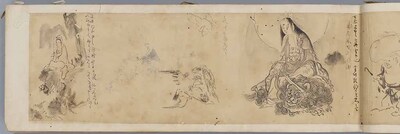 Album of Buddhist Figures, Patriarchs, Immortals, Flowers, Birds, and Animals (Reduced-size Copy by Image