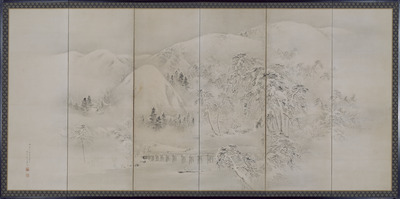 嵐山雪景図 画像