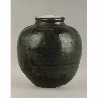 Tea Caddy in Brown Glaze (Seto Ware) Image