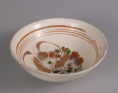 Cizhou Bowl with Peonies in Overglaze Enamels Image