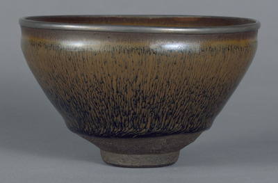 Jian Hare's Fur Tenmoku Tea Bowl in Black Glaze Image