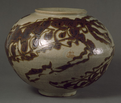 Jar with Clouds and Dragon in Underglaze Iron Brown Image